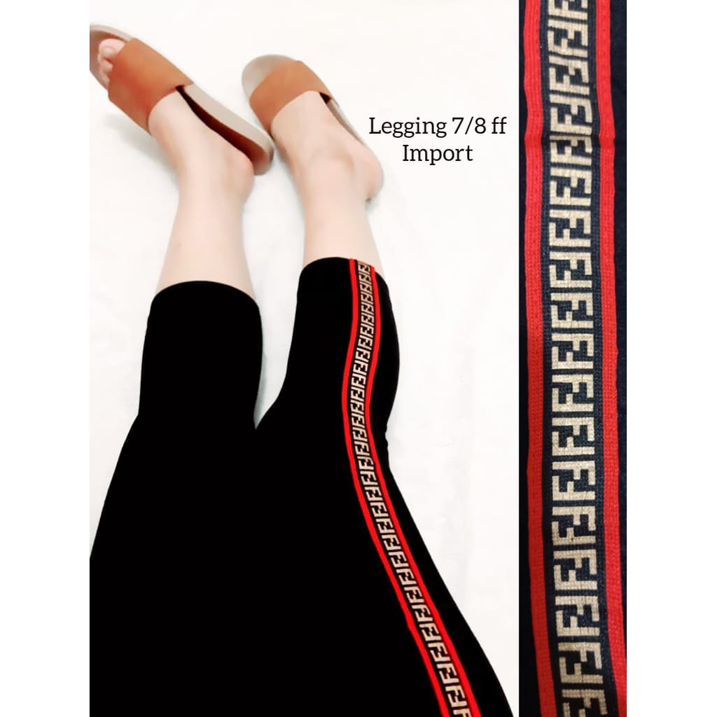 NEW LEGGING IMPORT MURAH 7/8 FENDI MERAH MURAH