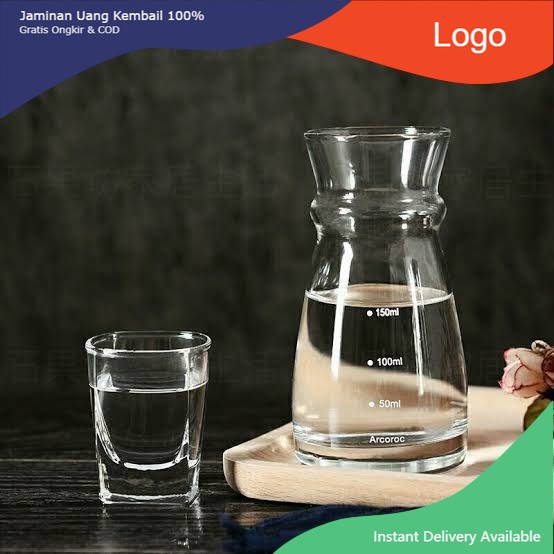 Gelas Carafe Arcoroc 280 ml | Gelas Ukur Server 300ml | Kopi Luminarc - Carafe 280ml