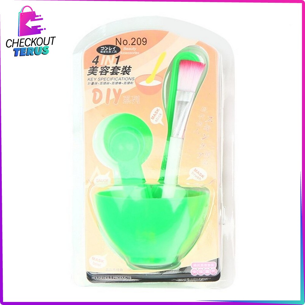 CT K28 Mangkok Masker Set 4IN1 Mask Bowl Mangkuk Set Dengan Kuas Sendok dan Pengaduk Masker Alat Perawatan Wajah