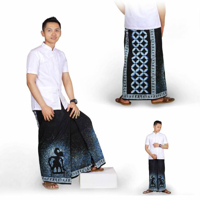 Sarung Batik Wayang Kepyuran Halus - Warna Biru