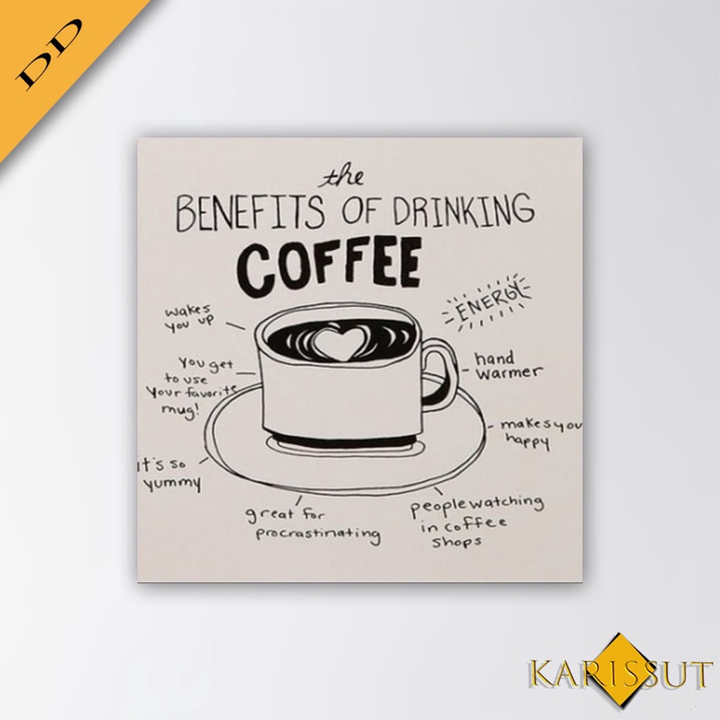 Karissut Wall Decor Hiasan Dinding Gambar Coffee Dekorasi Kamar Aesthetic