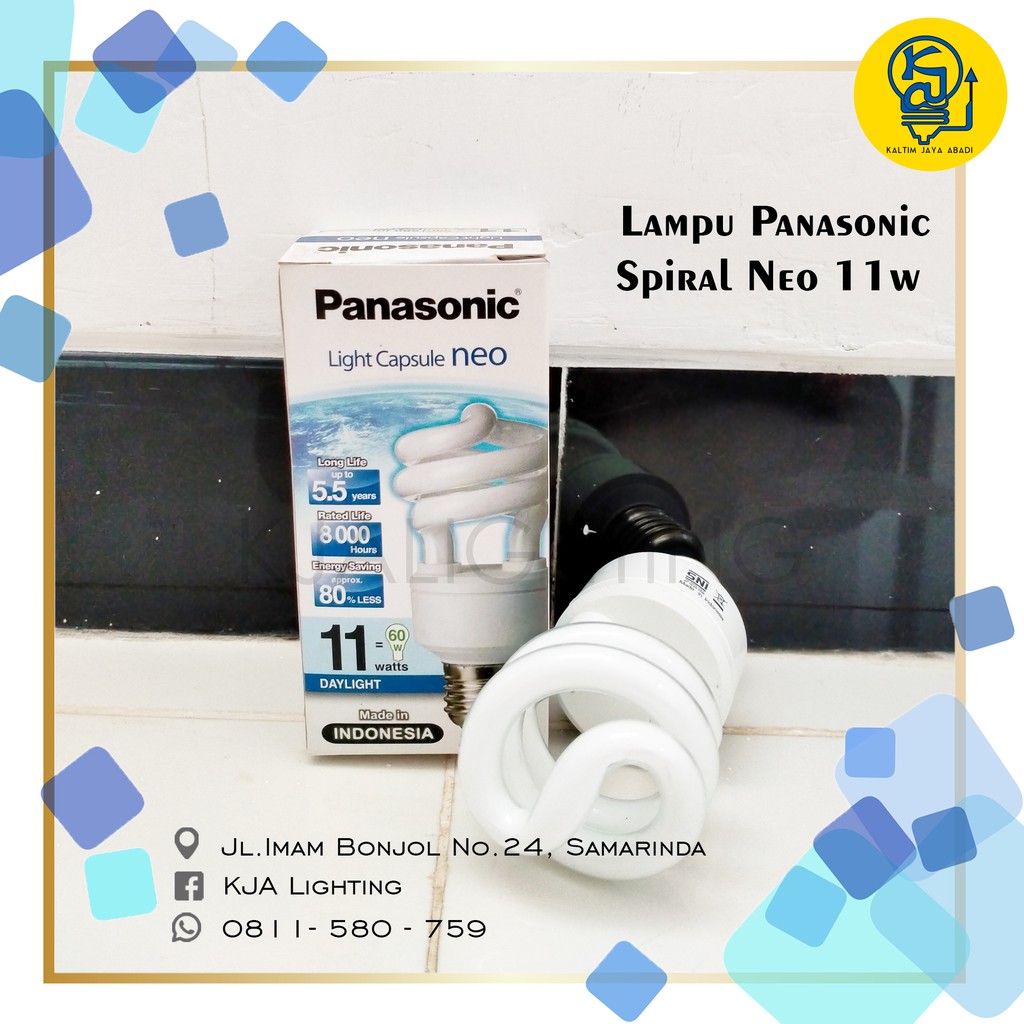 Lampu Panasonic NEO Spiral Murah 11W