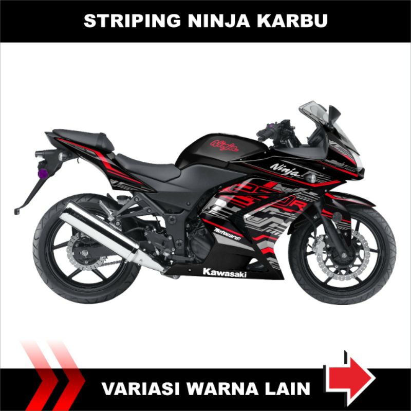 Decal Sticker Kawasaki Ninja 250R Karbu / Stiker Ninja karbu / Kawasaki Ninja