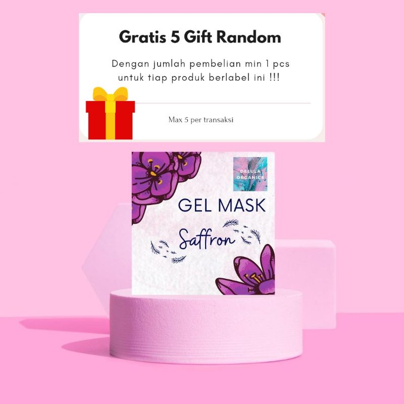 [DIST.MEDAN][FREE GIFT] GEL MASK SAFFRON WATERMELON DELULA ORGANICS OFFICIAL LULA ORGANICS