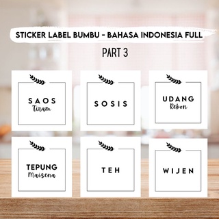 Sticker Label Bumbu Aesthetic Kekinian Meal Preparation Indo Part 3