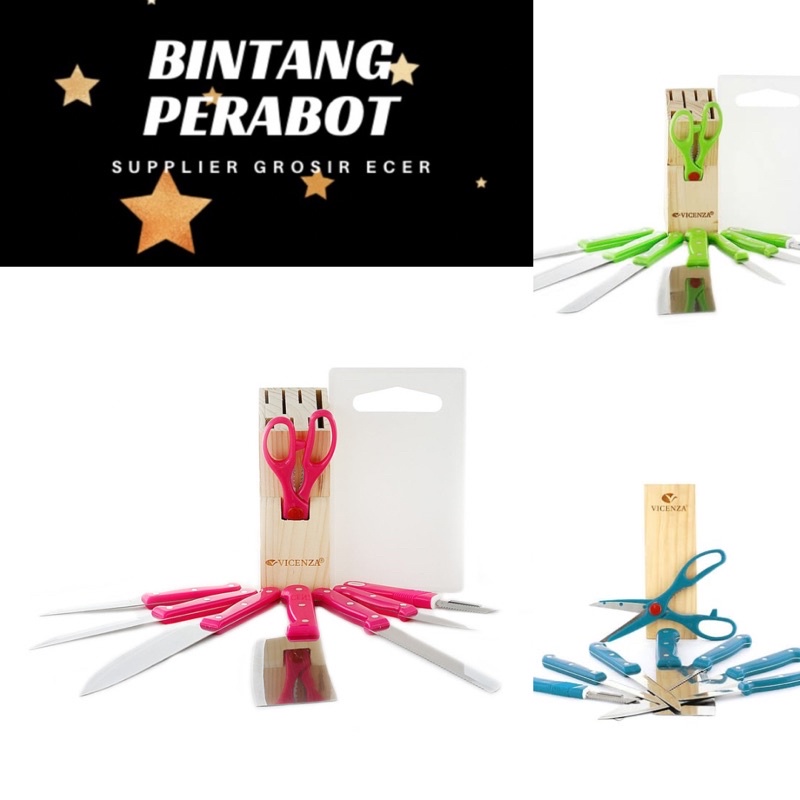 Vicenza Pisau Dapur Set Stainless Steel