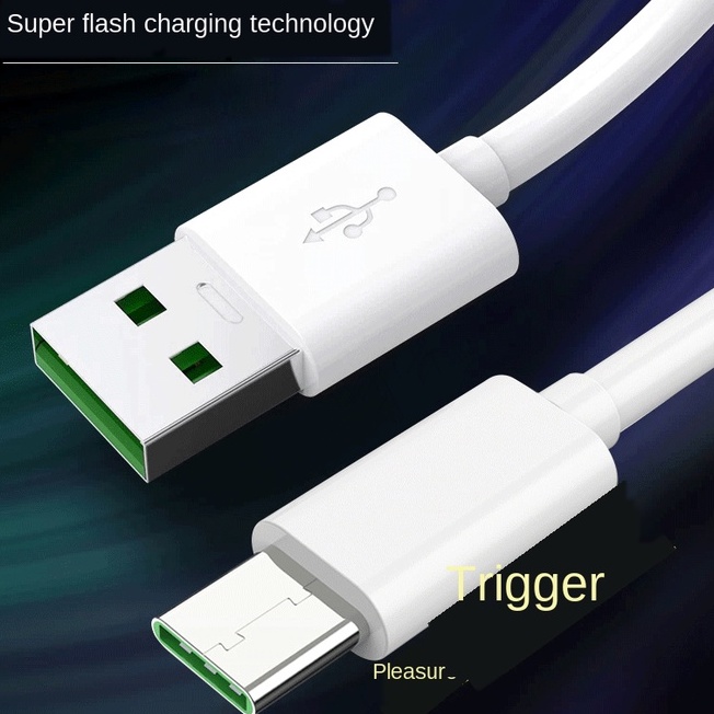 100% Original Kabel Data Charger OPPO VOOC 4A Flash Charging Micro USB &amp; Type-C