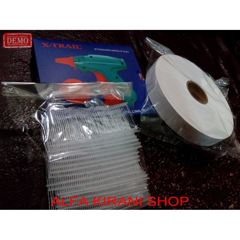 

Paket Tag Gun / alat tembak baju + 1000 arrow pin & pita laundry 1 inch (2,4 cm)