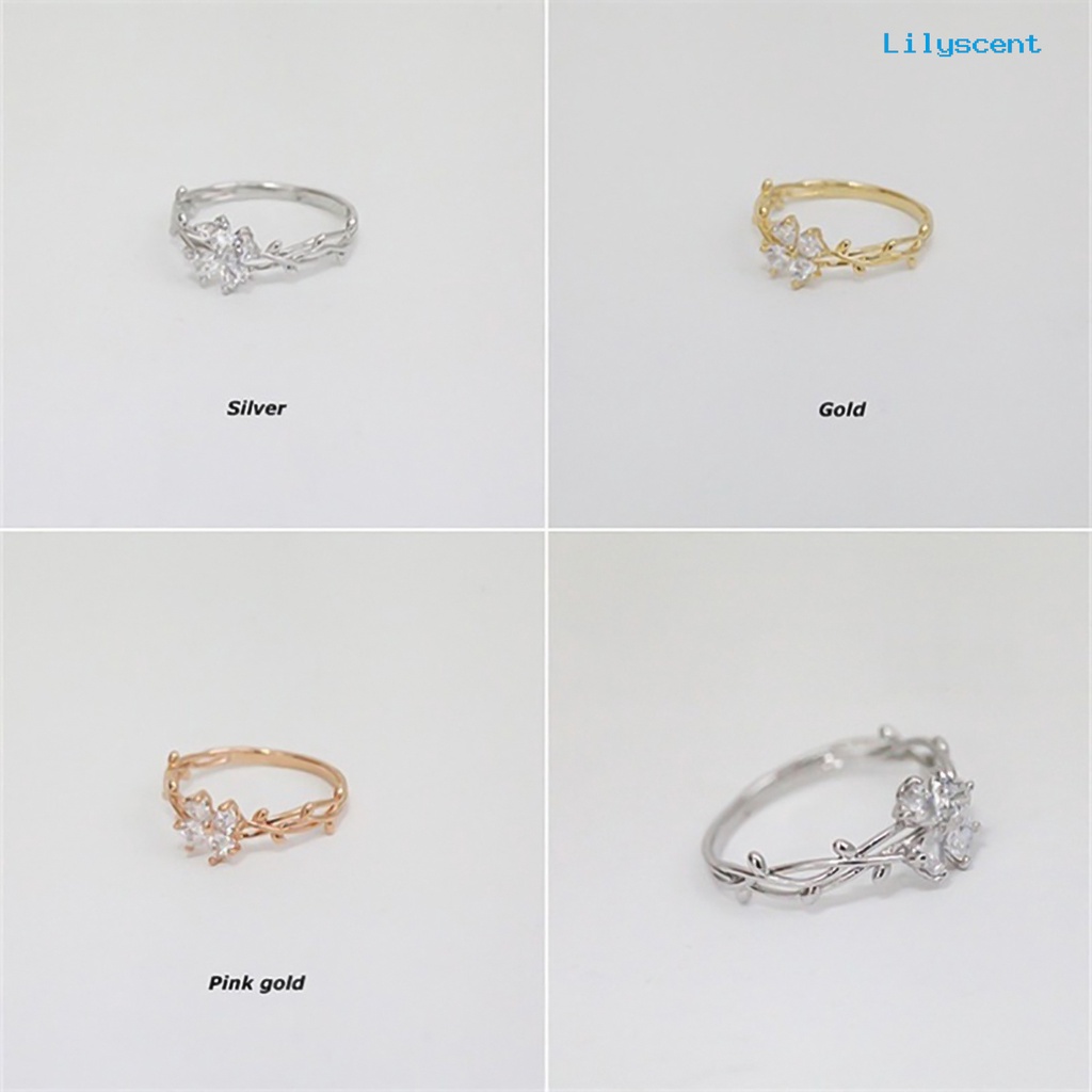 Ls Cincin Bahan Alloy Aksen Berlian Imitasi Untuk Wanita