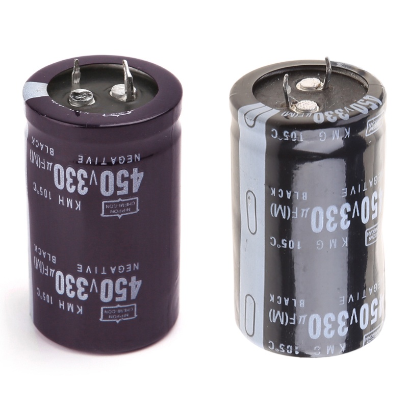 Kapasitor Elektrolitik Elektrik Bahan Aluminum Ukuran 30x50 450V 330uF