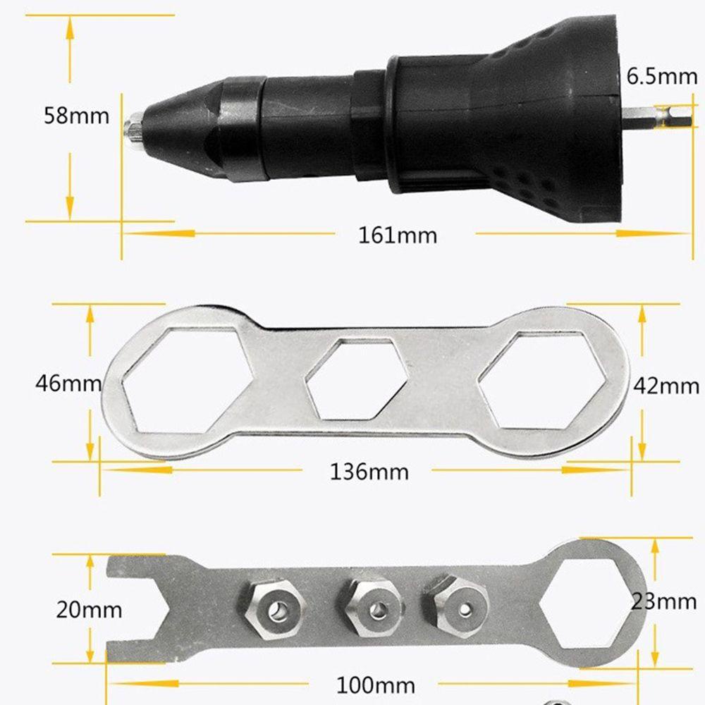 Populer Mur Rivet Elektrik Portable Nut Tool Riveting Drill Adaptor Alat Aksesoris Cordless Riveting Drill