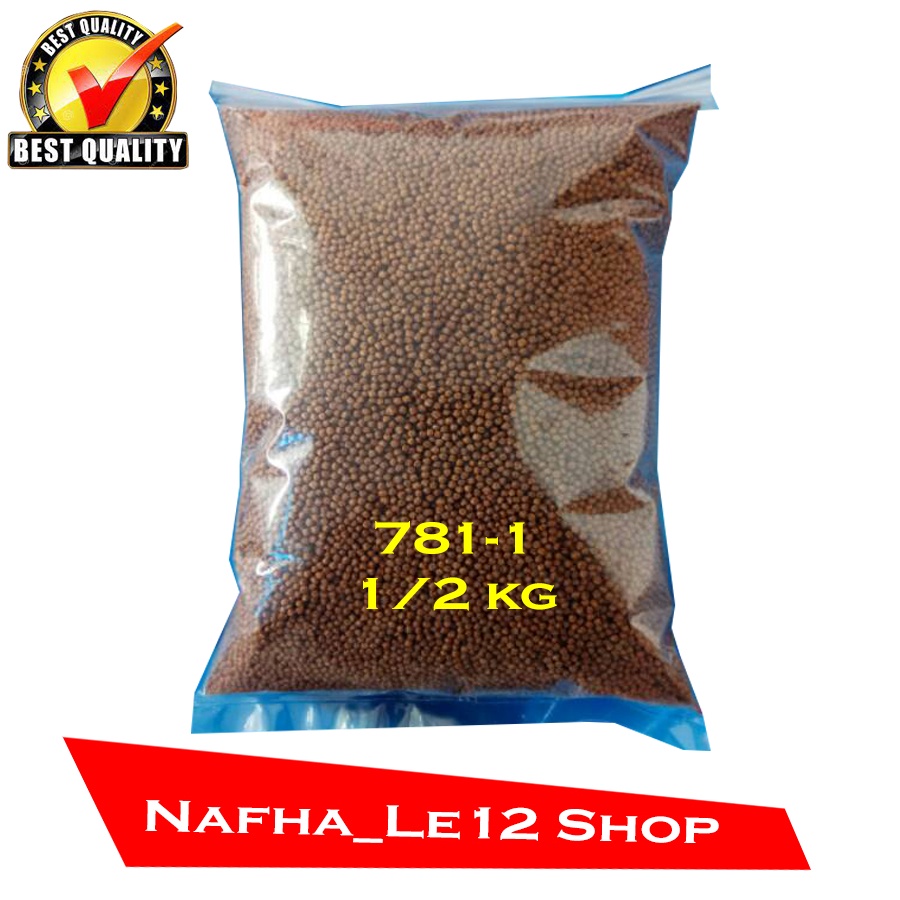 Pelet ikan pakan ikan HI-PRO-VITE 781-1 repack 1/2kg pellet benih bibit ikan lele gurame nila MURAH