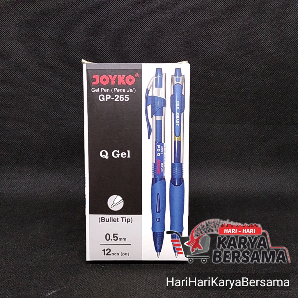 

PULPEN JOYKO Q GEL PEN GP-265 0.5MM - BLUE X 12'S - PER BOX