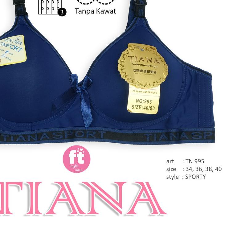 ۩ TIANA | Bra KAIT 3 NYAMAN TANPA KAWAT / SPORT BRA / art TN 995 ➥