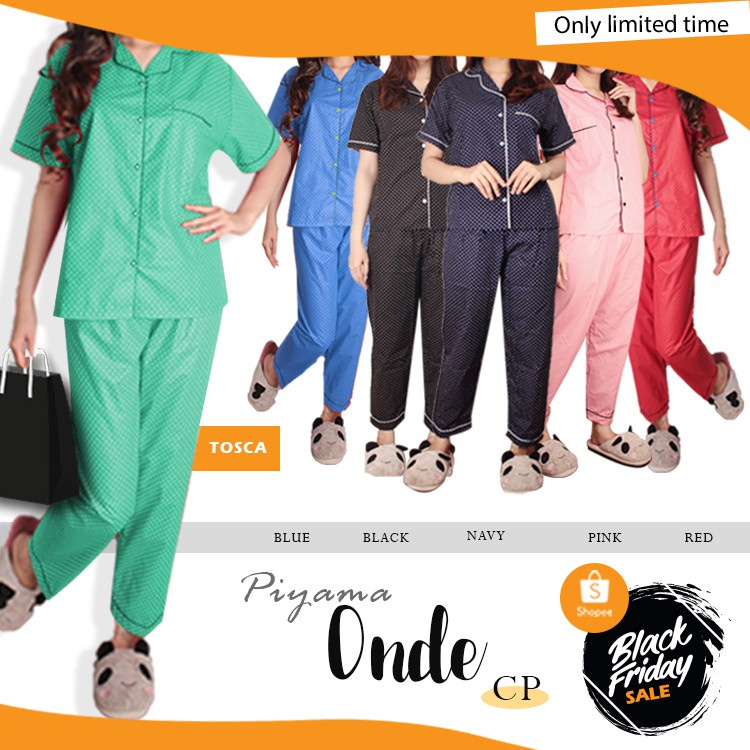 HipNop ONDE CP BAJU TIDUR WANITA DEWASA BAJU PIYAMA VARIASI MOTIF POLKADOT PIYAMA CEWE CEWEK
