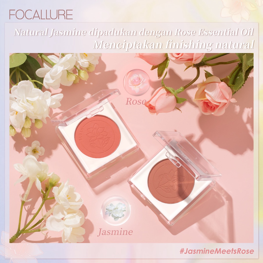 [ORI BPOM] FOCALLURE Perfection Velvet Blush #JasmineMeetsRose Blush High Pigmen Tahan Lama bedak #FA235