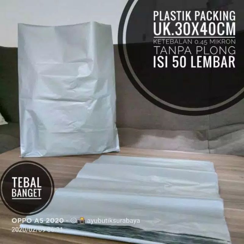 Plastik Packing uk.30x40cm TEBAL 0,45 MIKRON