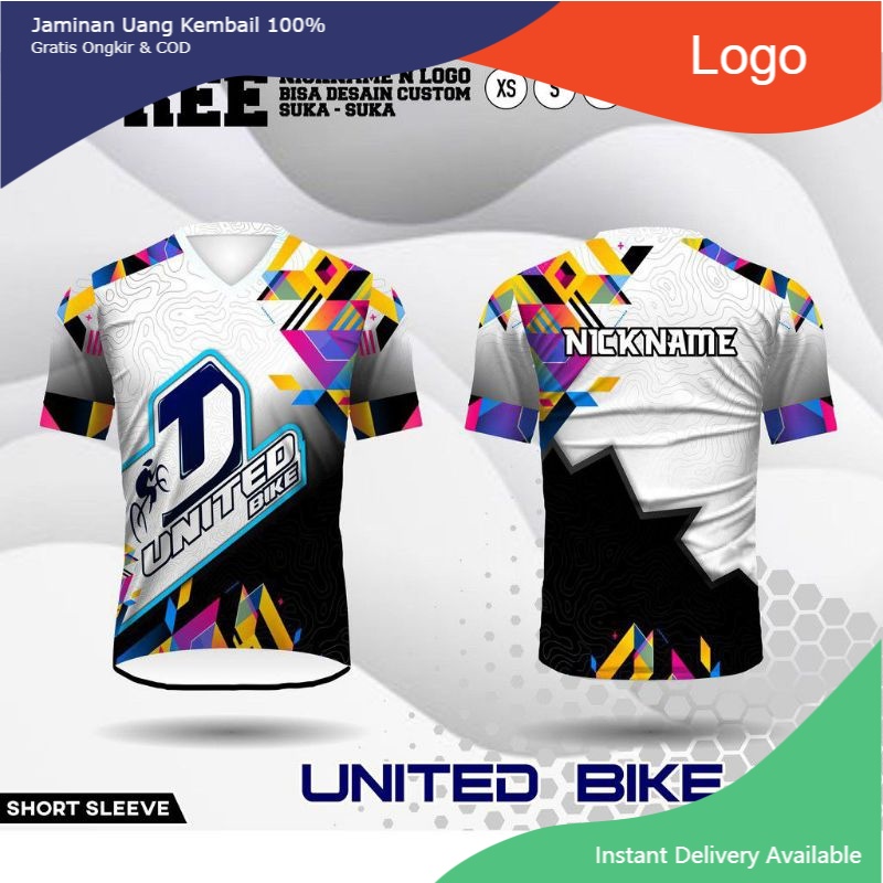 Baju Kaos Jersey Sepeda United Bike Lengan Pendek