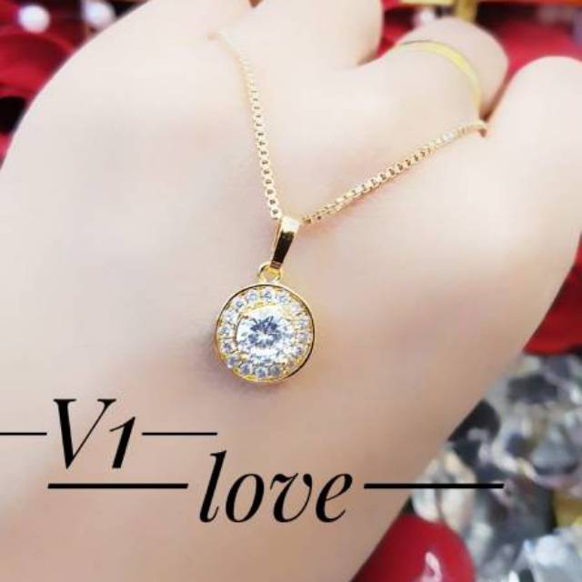 Xuping set perhiasan lapis emas 24K 1550