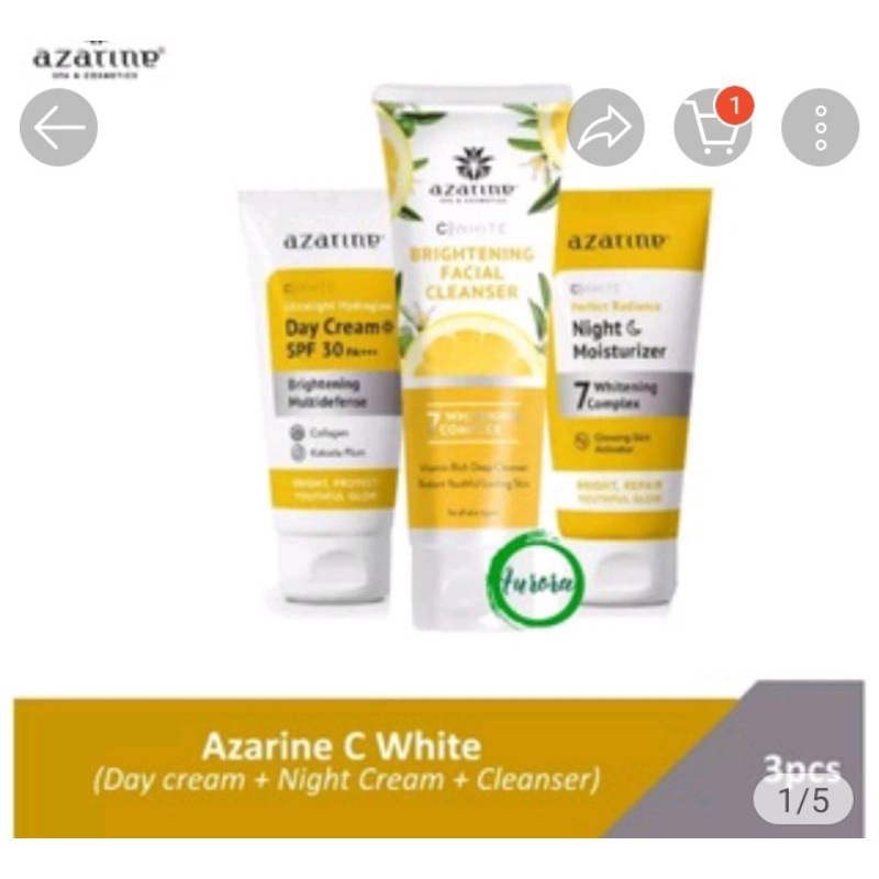 Azarine C White paket siang & malam 2 pcs (C White day cream & C White Night cream)