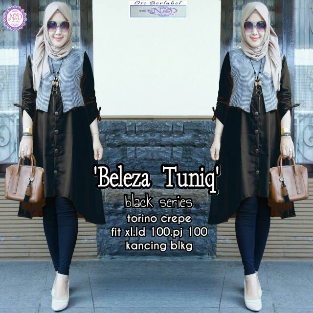 BELEZA TUNIQ BLACK SERIES TORINO CREPE PREMIUM HQ