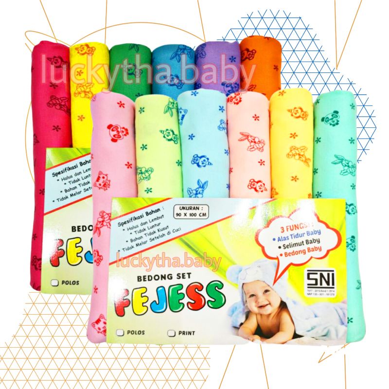(3 pcs) bedong rainbow motif / bedong kaos / bedong bayi / bedongan / bedong.selimut.alas bayi
