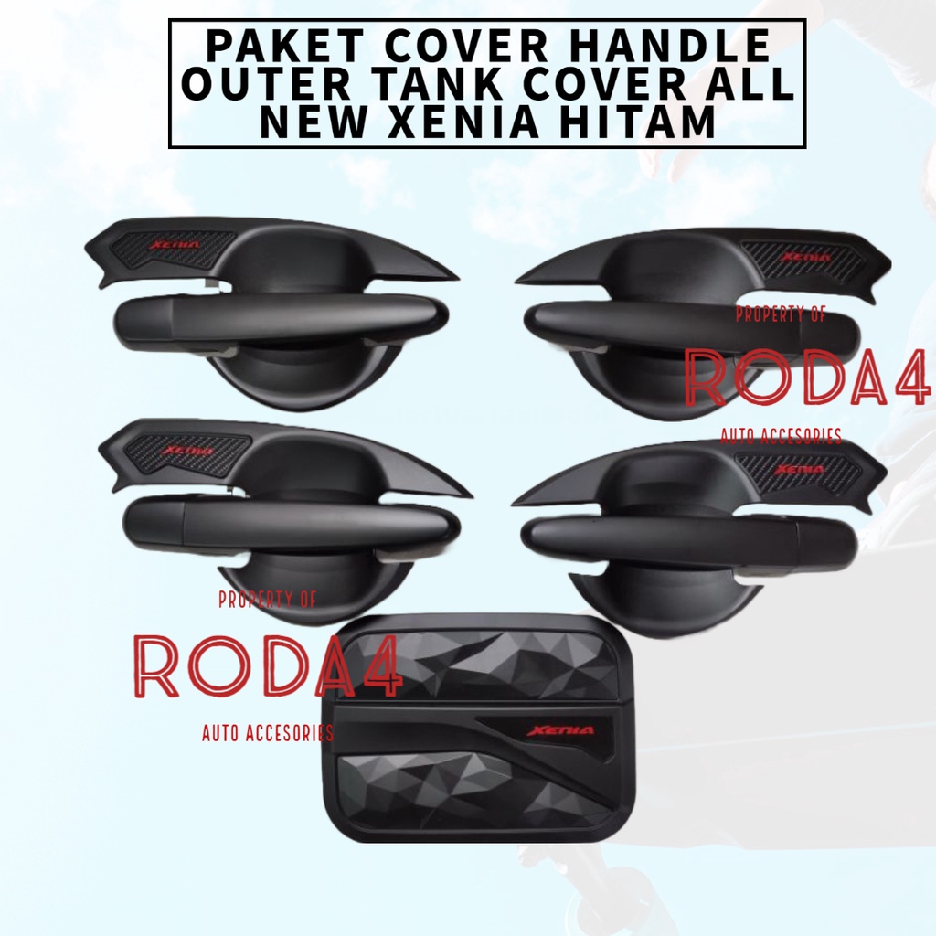 Outer Handle Avanza Tutup Bensin Pegangan Pintu Outer Mobil Mangkok Tank Cover Xenia Paket Tahun 2012 2013 2014 2015 2016 2017 2018 2019 2020 2021 Awal Carbon Hitam