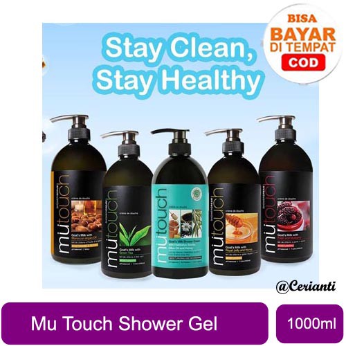 Mu touch Goat's Milk Shower Cream 1000ML Sabun Mandi_Lynn Design