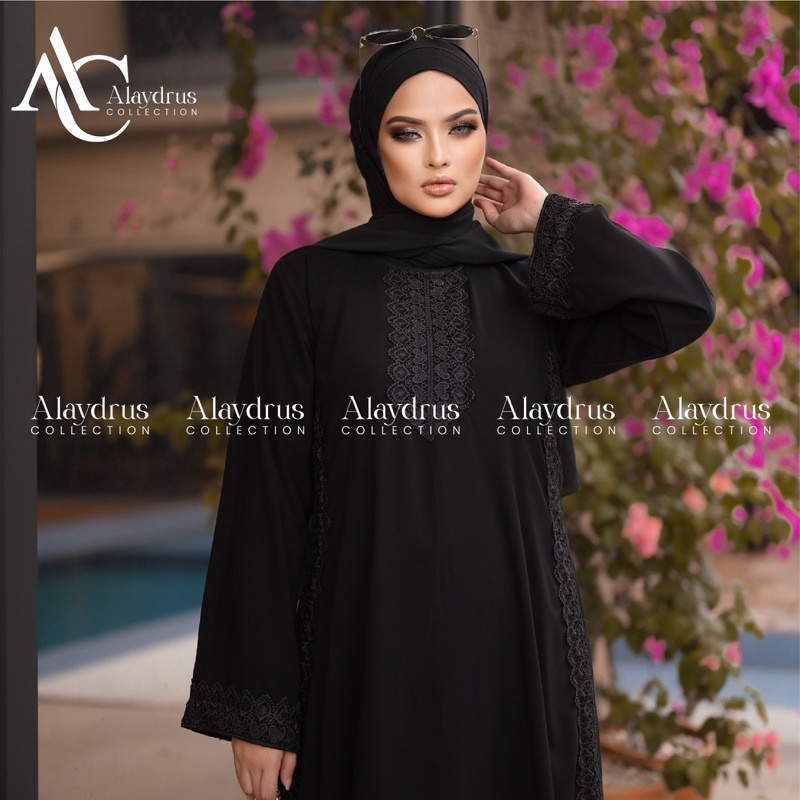 Baju Muslim Abaya Bordir Gamis Maxi Dress Arab Saudi Bordir Zephy Turki Umroh Dubai Turkey India 529