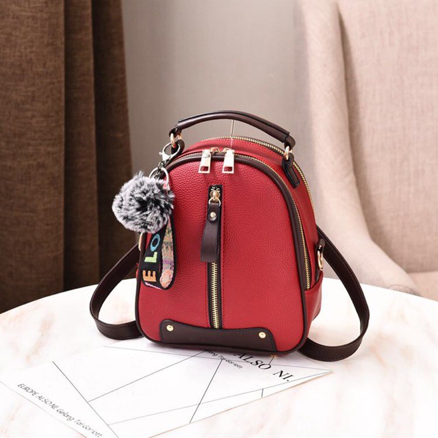 [LOKAL] DOMMO - D1072 TAS MILEA -Tas Ransel Backpack (Bisa Ransel Bisa Selempang) MORYMONY