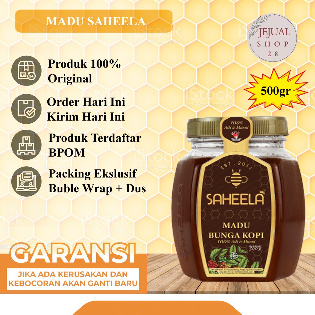 

Madu Lebah Murni Saheela 500gr 100% Original Tanpa Campuran