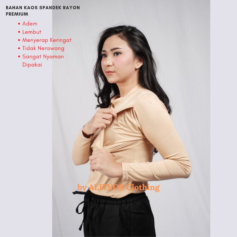 Manset Inner Busui Lengan Panjang Menyusui Bumil Bukaan Samping Kanan Kiri