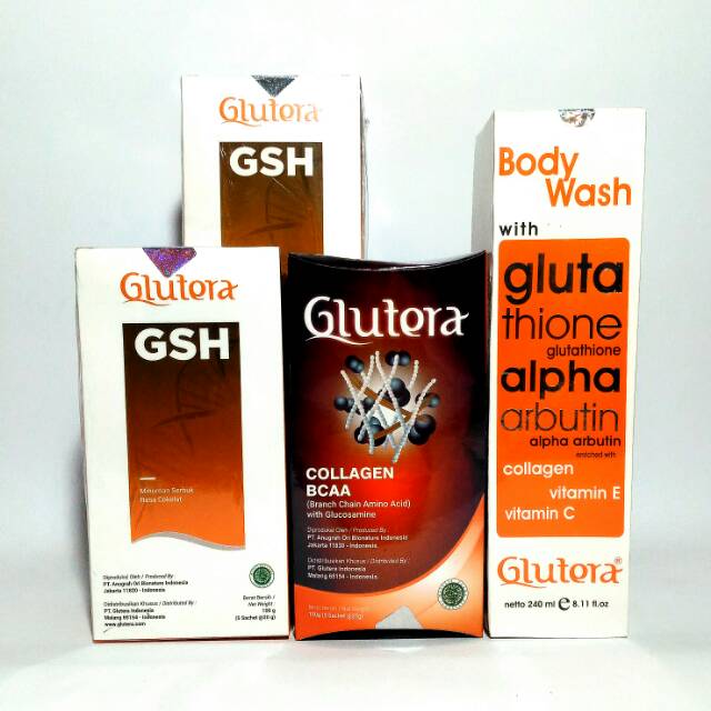 SALE  2 BOX GLUTERA L-GLUTATHIONE (GSH) & 1 BOX GLUTERA COLLAGEN BCAA & BODY WASH