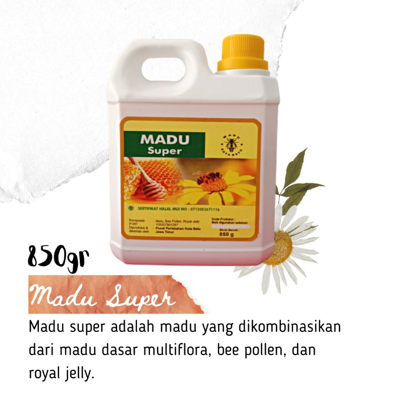 

Madu Super 3in1 Jerigen 850gr (Madu Kota Batu)