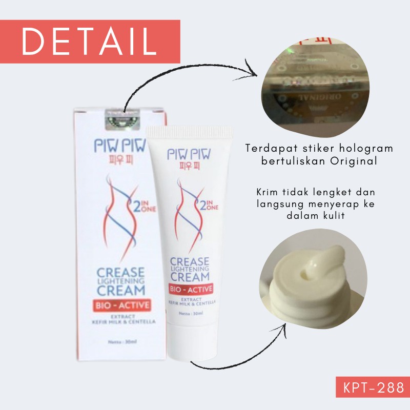 PIWPIW krim pemutih ketiak dan selangkangan Piw Piw Crease Lightening Cream Pemutih Pencerah Ketiak Selangkangan Lipatan Kulit Ampuh BPOM