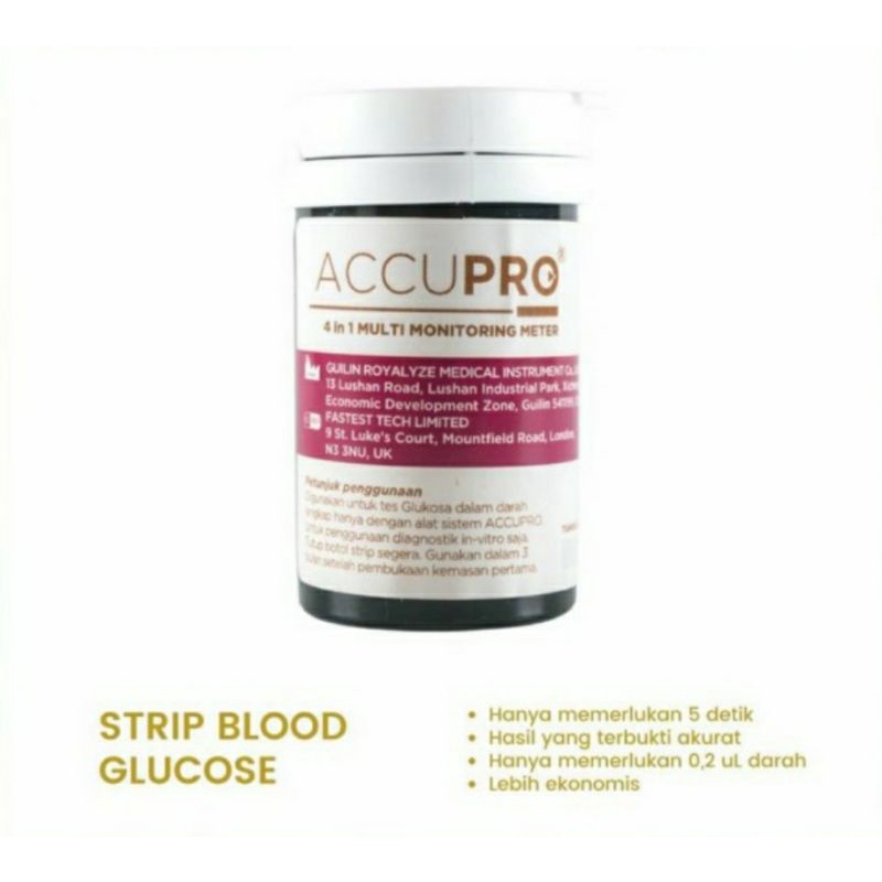 Strip Gula Darah AccuPro/ Stik Blood Glucosa AccuPro