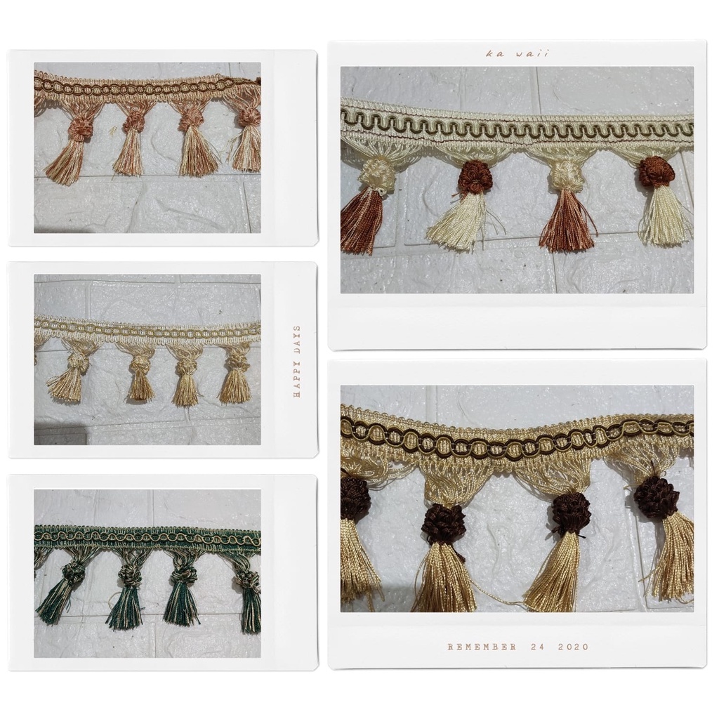 RENDA KORDEN /RUMBE GORDEN BENANG IMPORT TERMURAH /HIASAN PONI GORDEN SJ