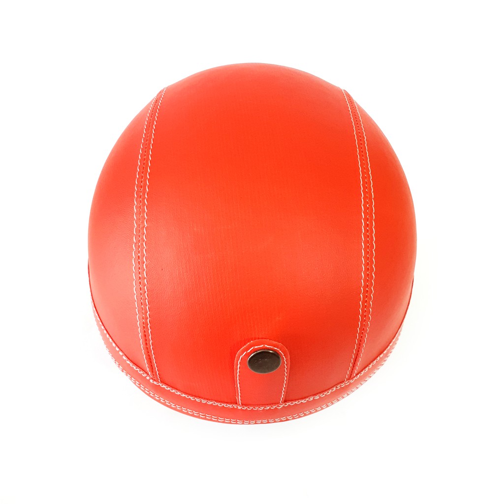 Helm Anak Klasik Leather Warna Super Red