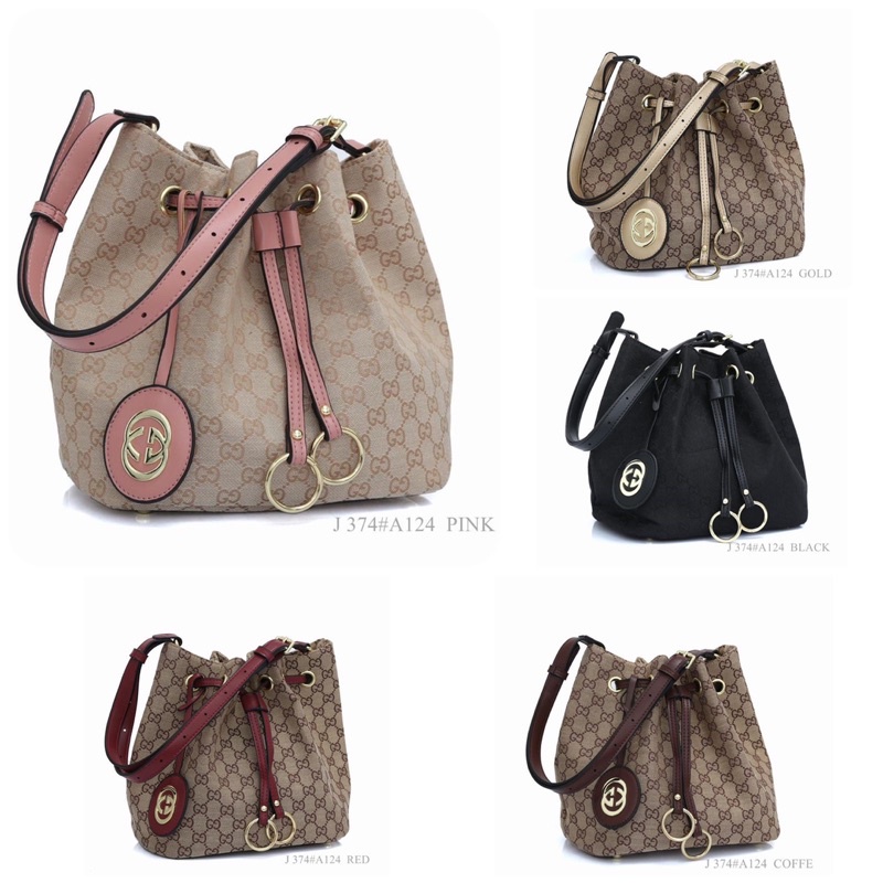 TAS BUCKET WANITA SELEMPANG IMPORT/GUCCI NEO 374#A124
