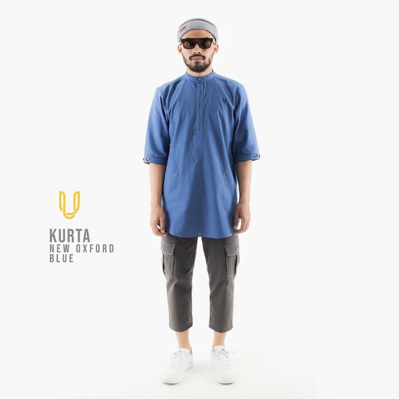 UHUD KURTA 3/4 BLUE