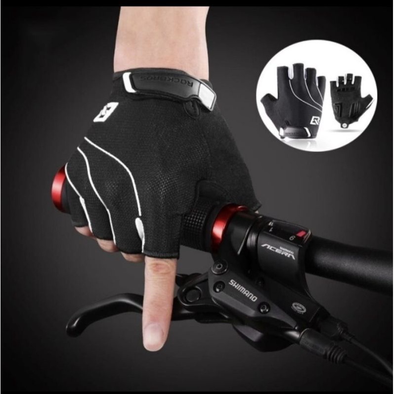 Sarung Tangan Sepeda Bike Glove ROCKBROS S107 Half Finger shockproof