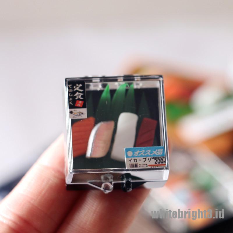 (white3) Miniatur Sushi Jepang Skala 1 / 6 Untuk Aksesoris Dapur Rumah Boneka
