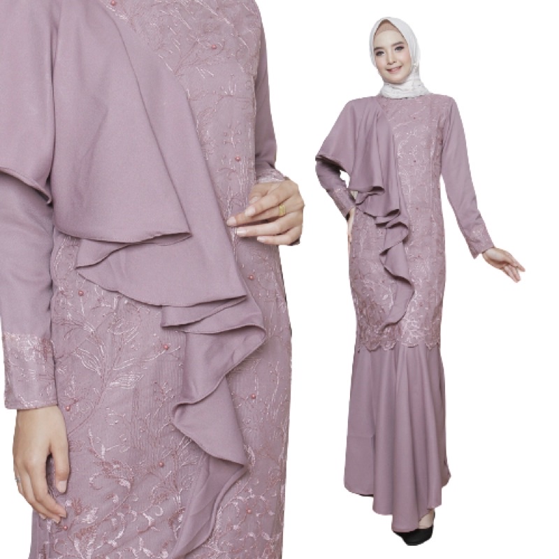 [MODEL BARU] GAMIS EISAH DUYUNG S-M , L, XL, XXL BRUKAT COUPLE IBU ANAK PREMIUM SERAGAM PESTA WISUDA REMAJA DEWASA