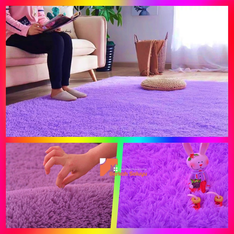 Karpet Bulu Rasfur 200x150x3.5cm / Karpet Bulu / Karpet   premium / anti selip / Lantai
