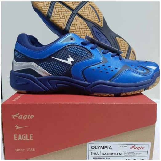 Sepatu Badminton Eagle Olympia Biru/Biru Tua
