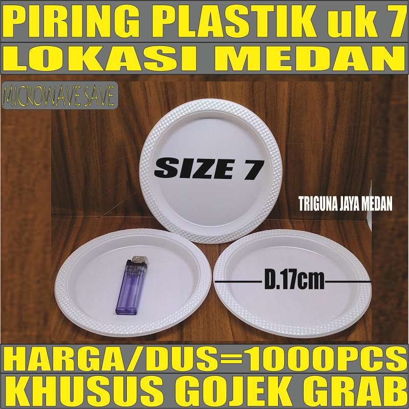 Piring Plastik 1000pcs Uk 7 Sedang M Per Dus Pesta Kue Makan Murah P7