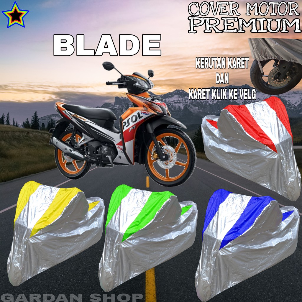 Sarung Motor BLADE Silver KOMBINASI Body Cover Penutup Blade PREMIUM