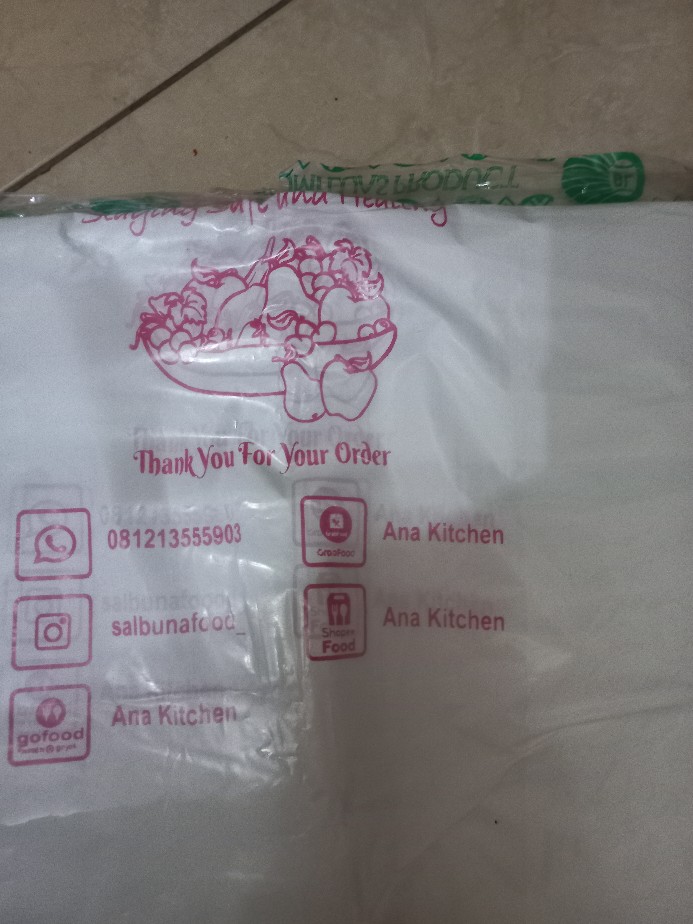Kresek Sablon Ukuran Super 35x58 Isi 50 Pcs.free Desain Min Order 150 Pcs