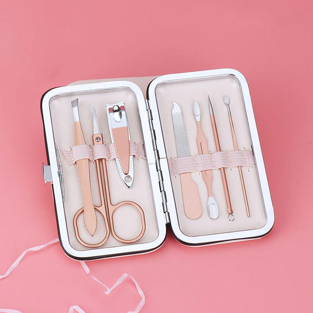 7 / 10 / 12 / 16 / 18pcs Gunting Kuku Portable Bahan Stainless Steel Untuk Travel