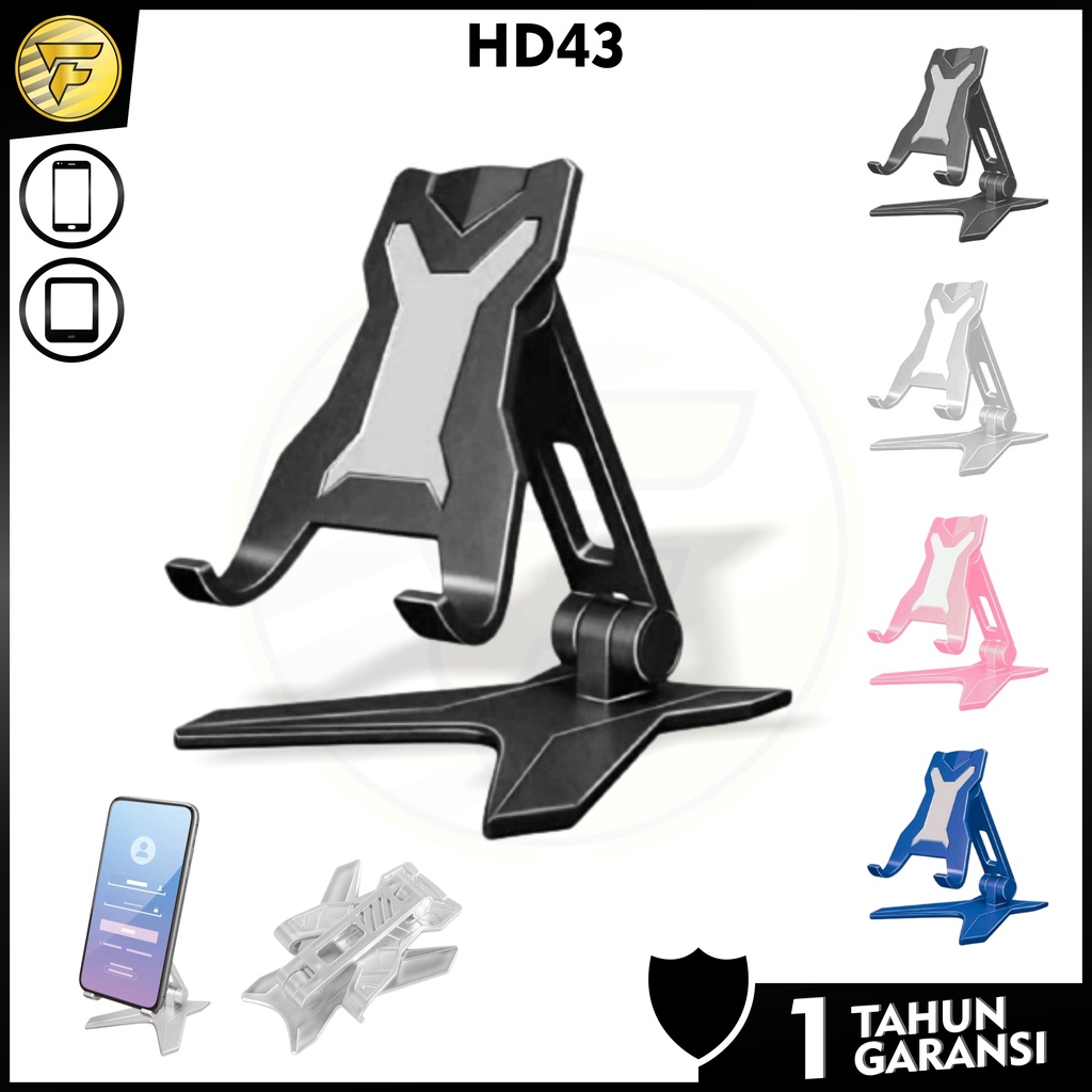 HD43 Stand Holder lipat folding desktop Phone Liftable Foldable penyangga Universal dudukan HP Tablet original